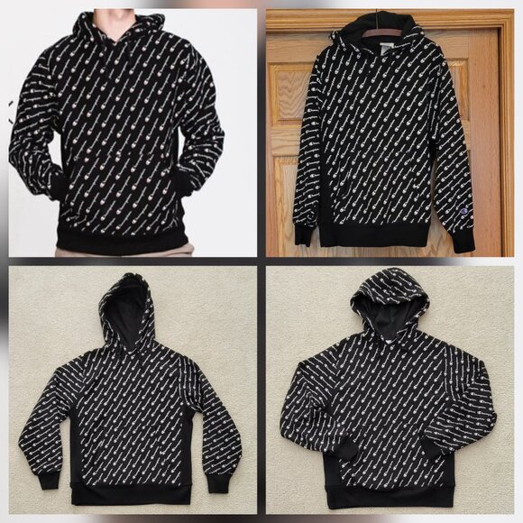 Champion All Over Print Reverse Weave VTG Hoodie Men's Size Medium - Picture 2 of 12